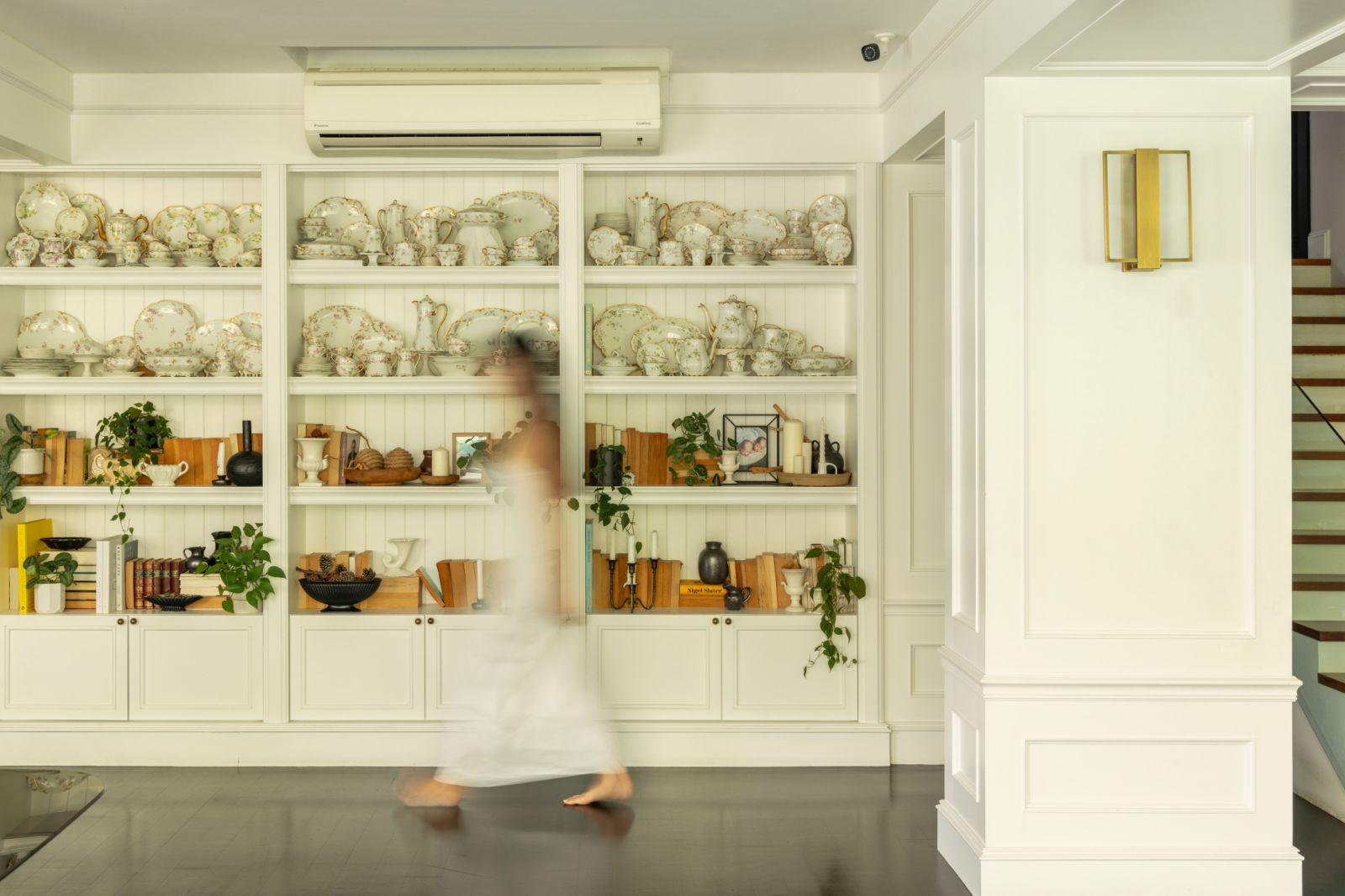 A showcase of Lai’s collection of antique teapots sourced from international auctions"