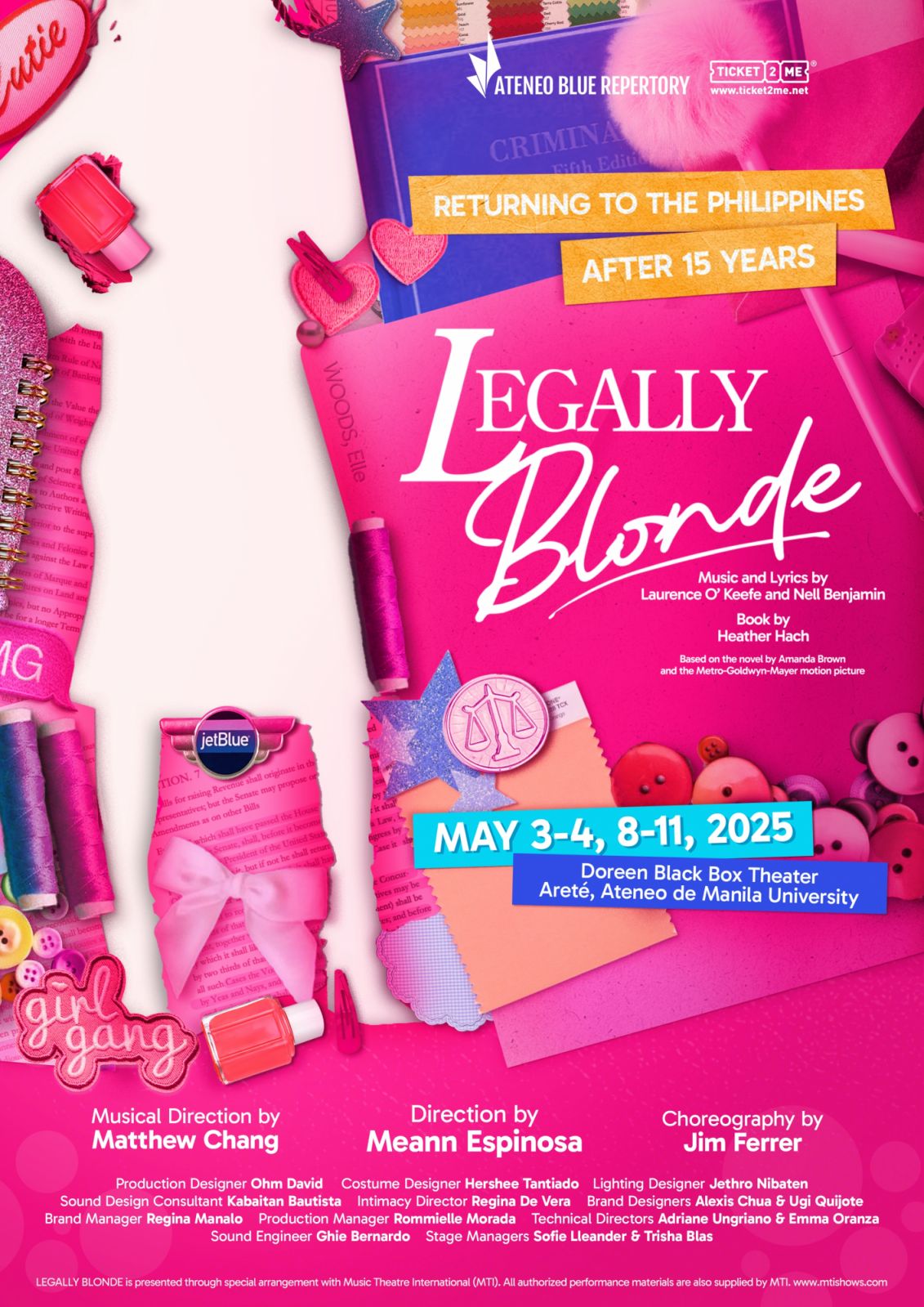 Legally Blonde’s poster (Photo Courtesy of Ateneo Blue Repertory)