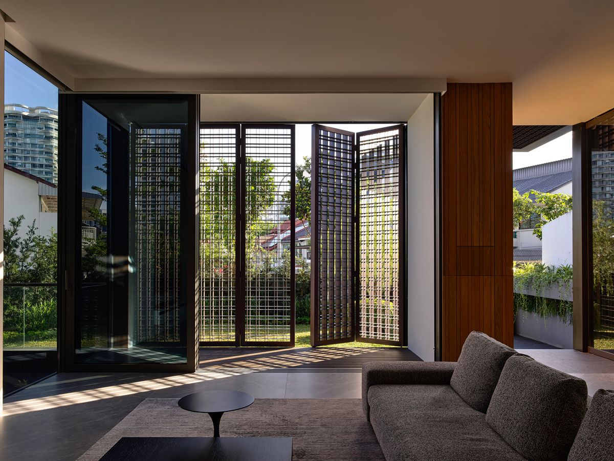 The screen cast a poetic shadowplay inside the detached house