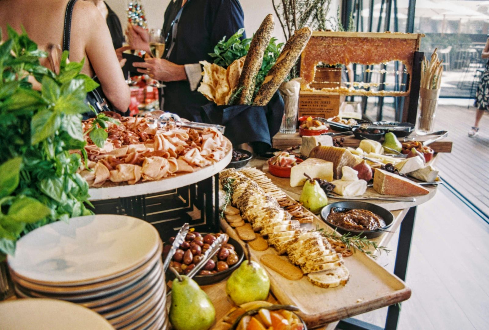 Breakfast buffet at a hotel