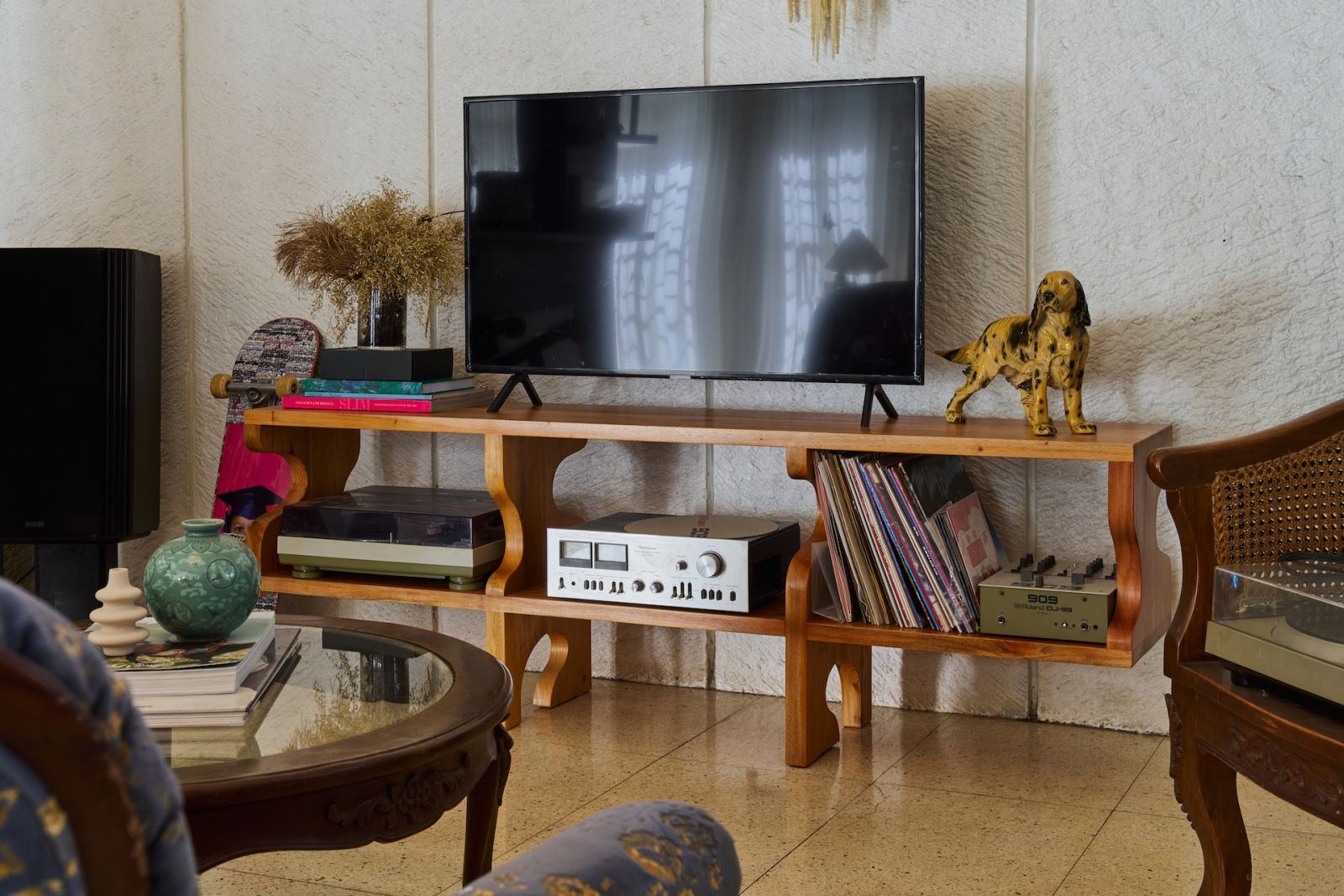 The Abstract Console by Nooke in the entertainment area of this Marikina home