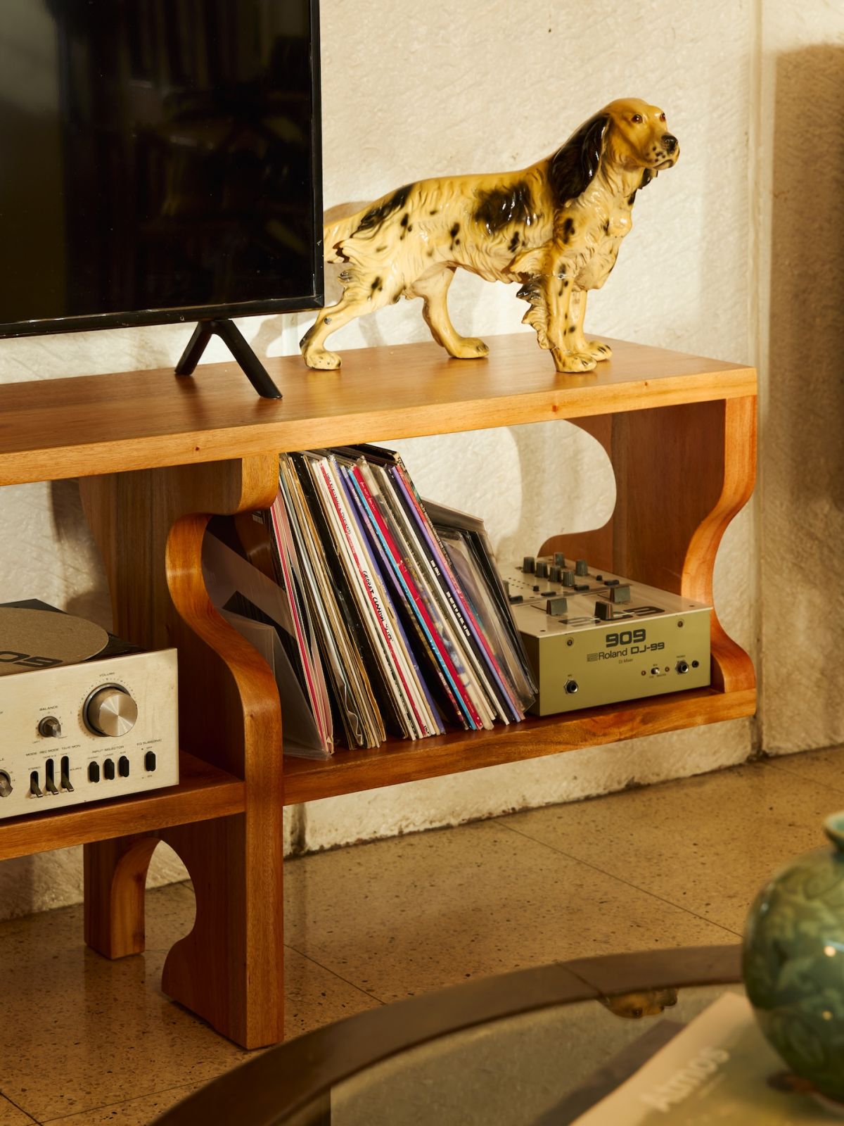 Details of the Abstract Console by Nooke in the entertainment area of this Marikina home