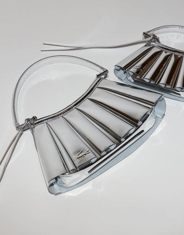 Lacoste's silver-chrome iteration of their iconic Lenglen bag (Photo: Instagram/@lacoste)