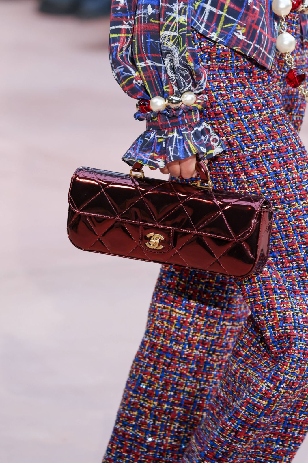 A yet-to-be-named Chanel clutch as seen on the runway during the Chanel Womenswear Fall-Winter 2025/2026 show as part of Paris Fashion Week (Photo: Peter White/Getty Images)