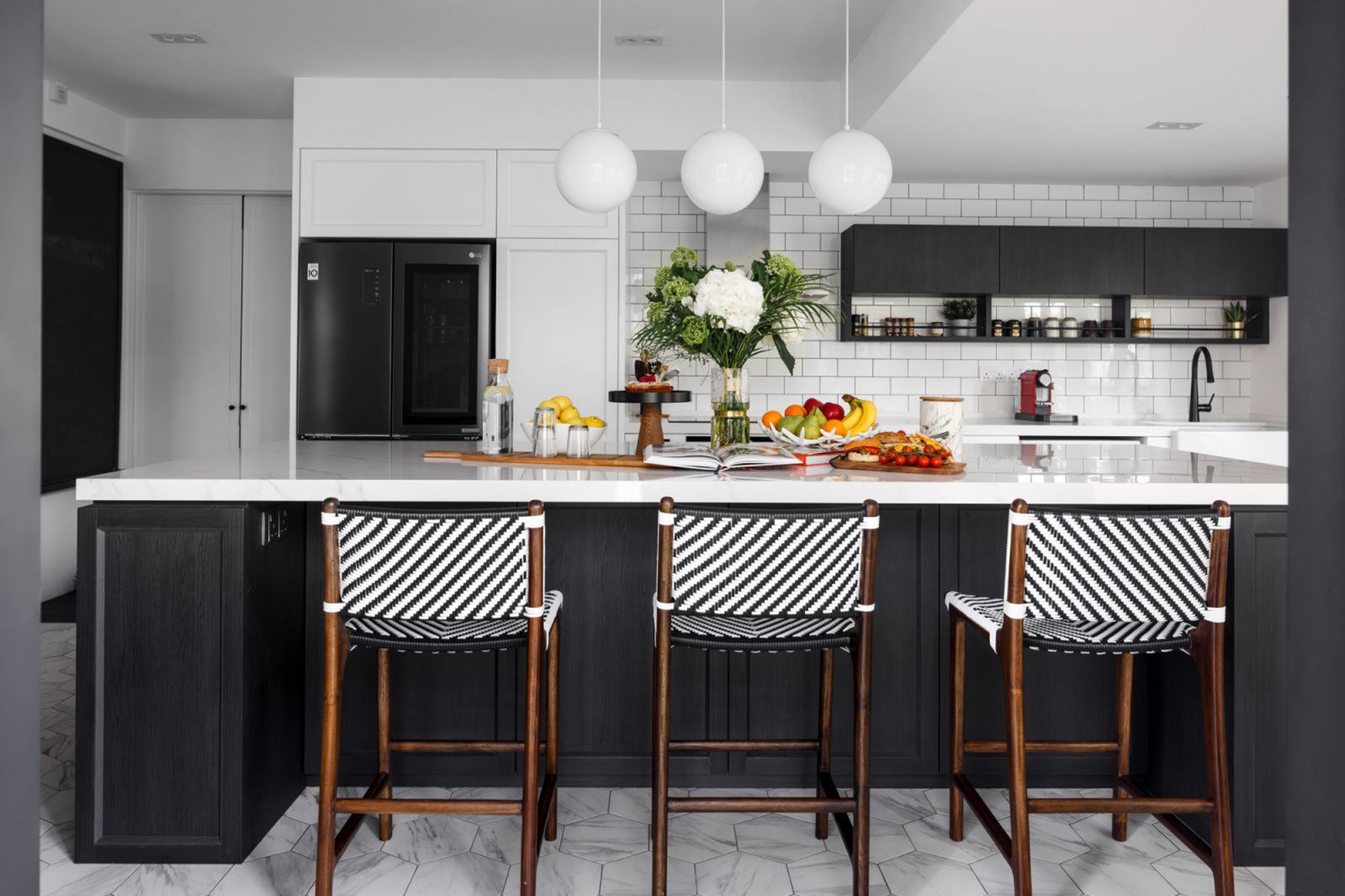 The open kitchen’s elegant appeal