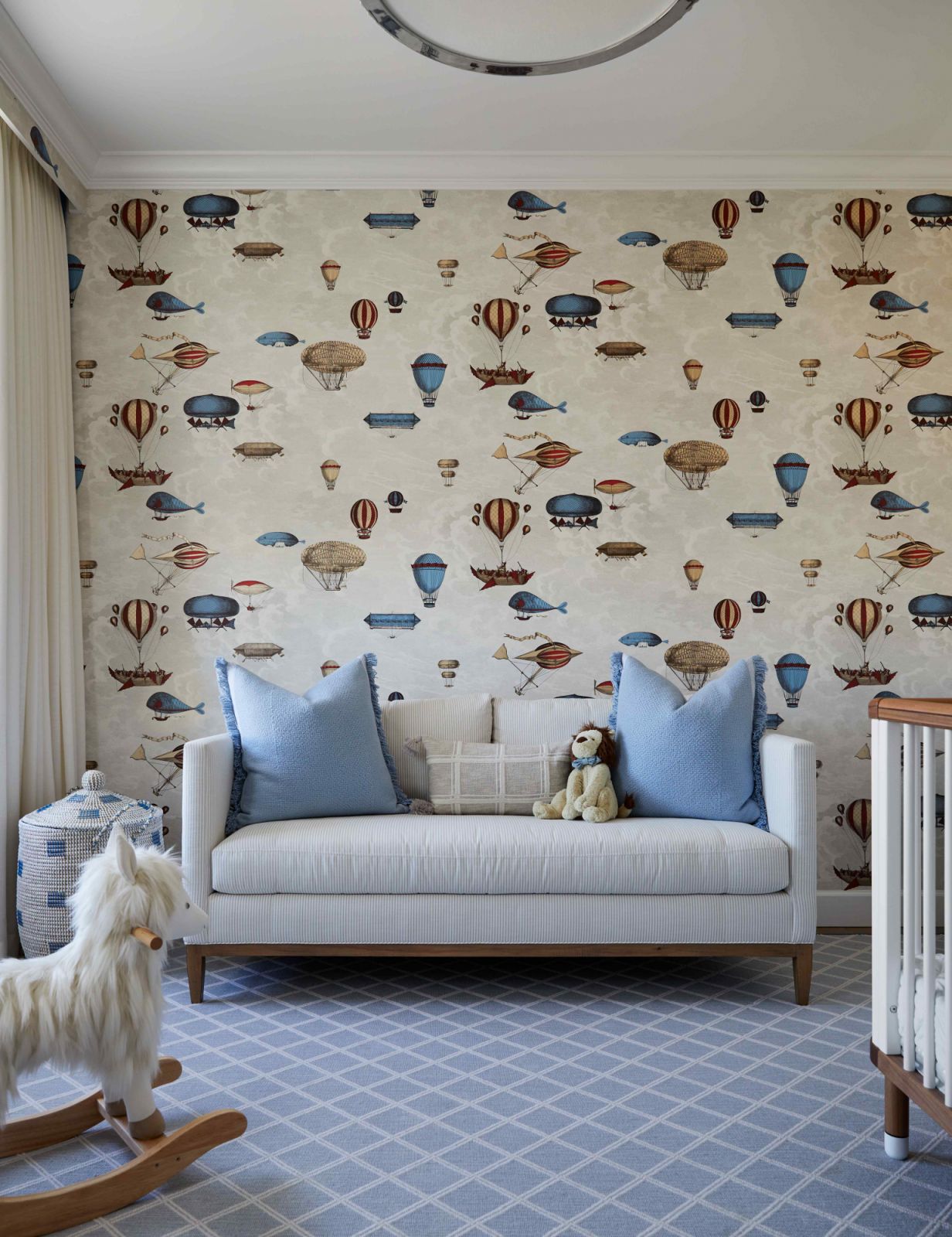 Wallpapers add spirit and vibrancy to an otherwise plain bedroom for lively children (Photo: John Merkl)