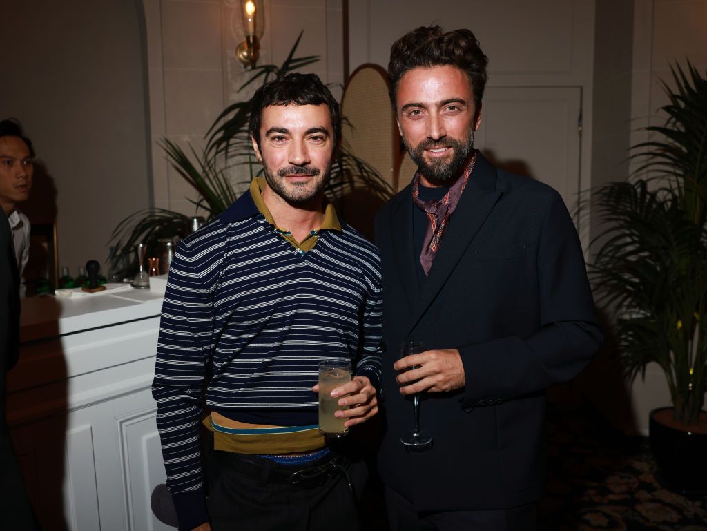 PARIS, FRANCE - OCTOBER 03: Dario Vitale (L) attends the Miu Miu Dinner Party at Laurent as part of the Paris Fashion Week Womenswear S/S 2024 on October 03, 2023 in Paris, France. (Photo by Arnold Jerocki/Getty Images for Miu Miu)