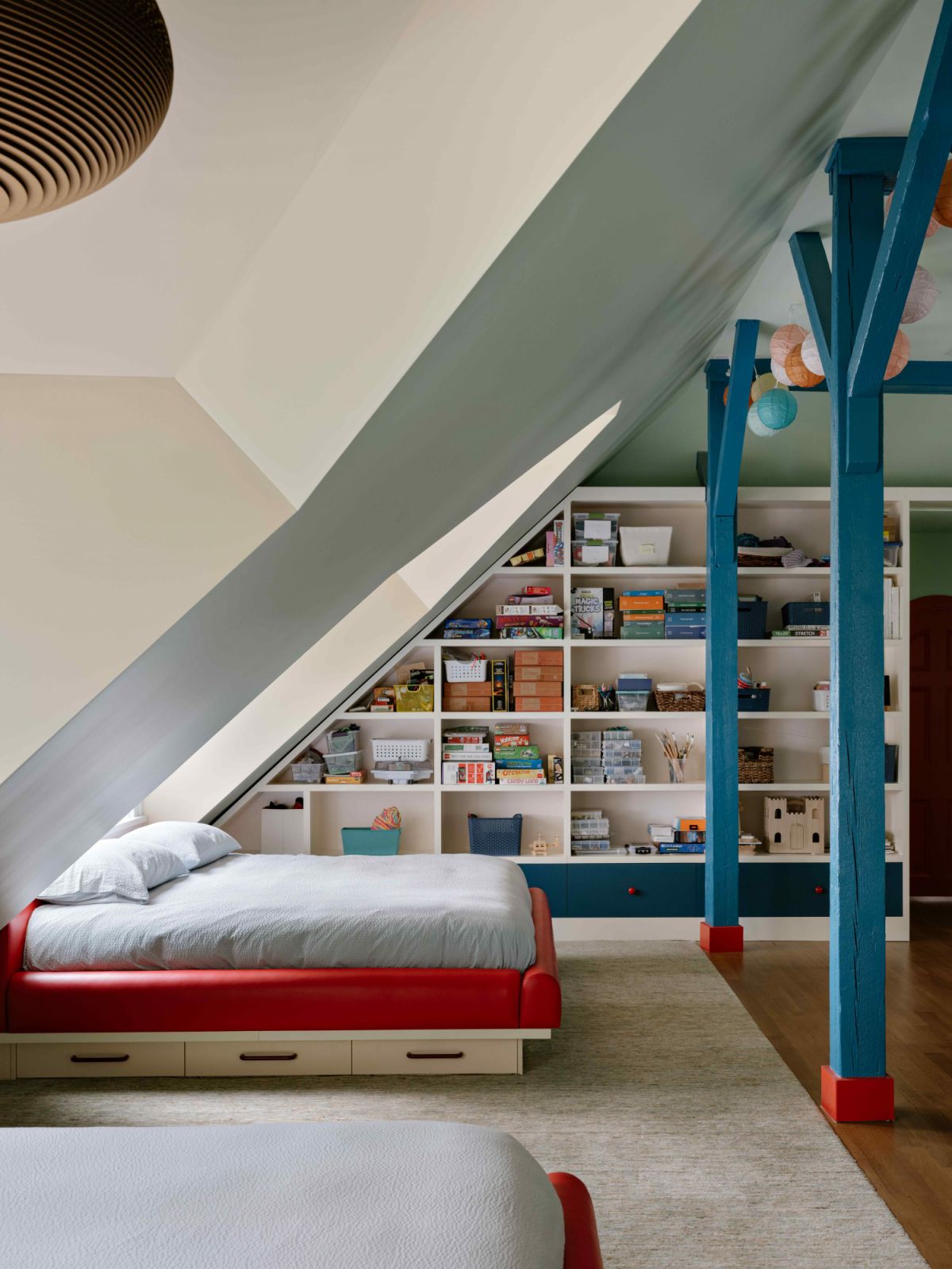 Keeping toys and books off the floor helps prevent overcrowding (Photo: Fran Parente)