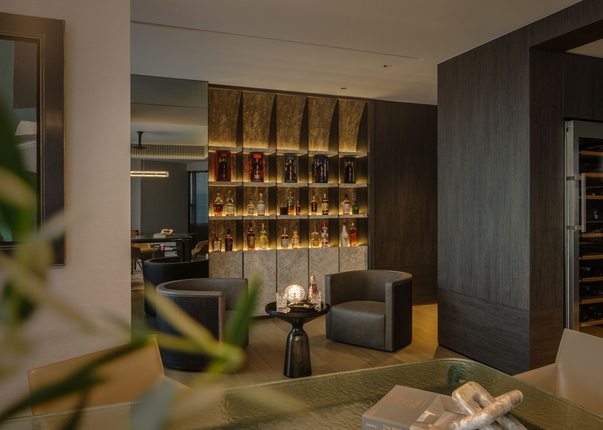 Both working in the hospitality industry, the homeowners wanted to bring the luxury experience to their abode