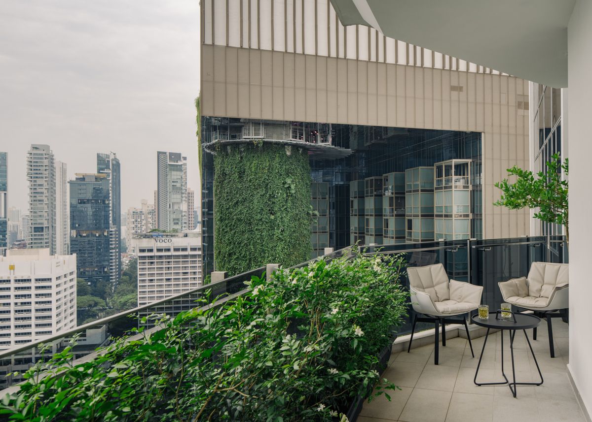 The Orchard Road apartment enjoys a sweeping view that includes the Pan Pacific Orchard