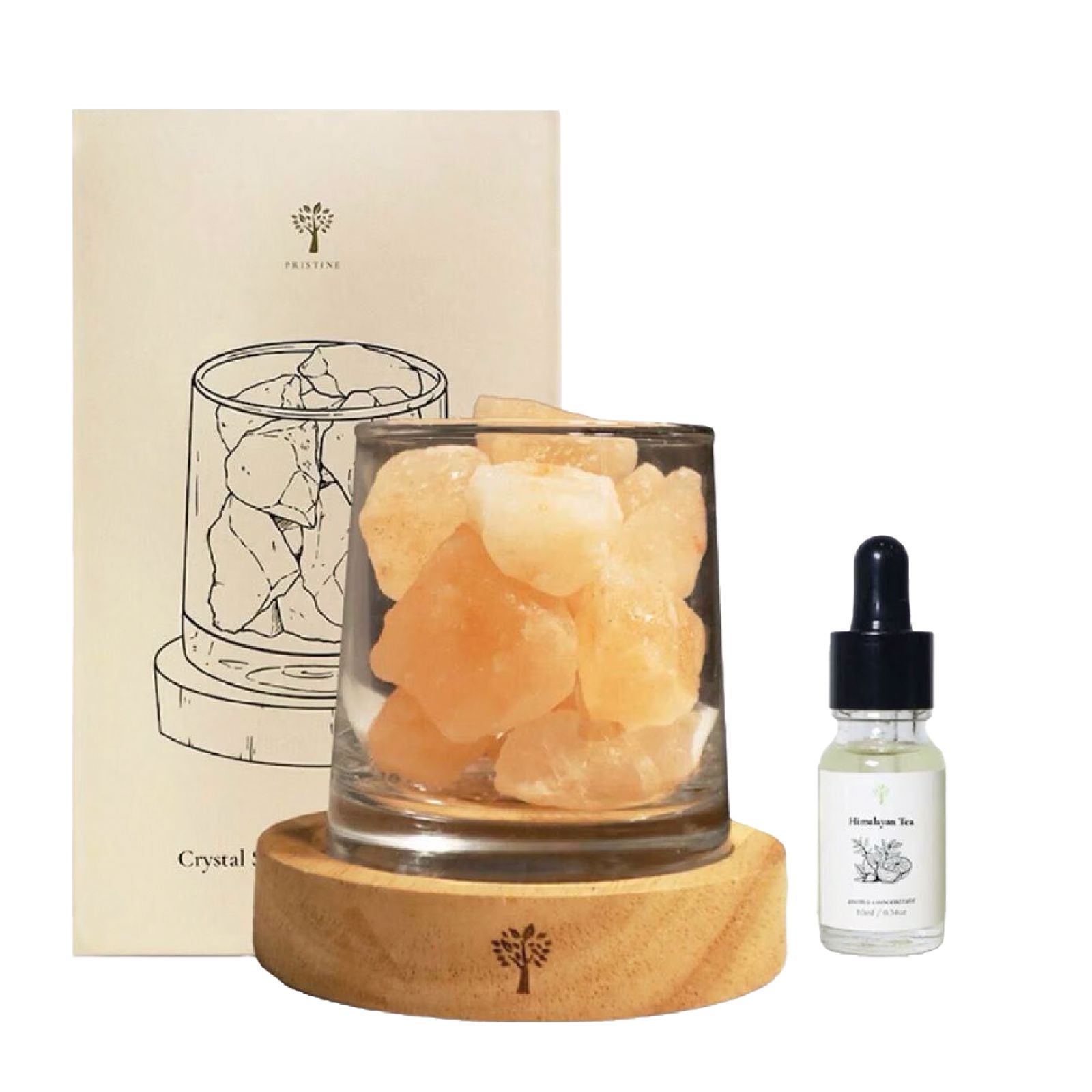 Pristine Aroma Himalayan salt lamp set