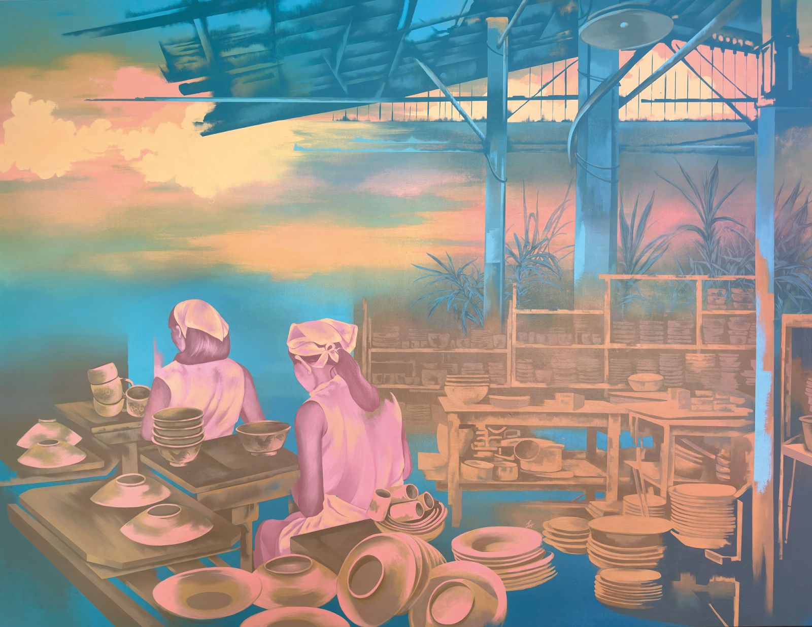 Bowl by Bowl, the Day Unfolds artwork by Shen Jiaqi, from Cuturi Gallery