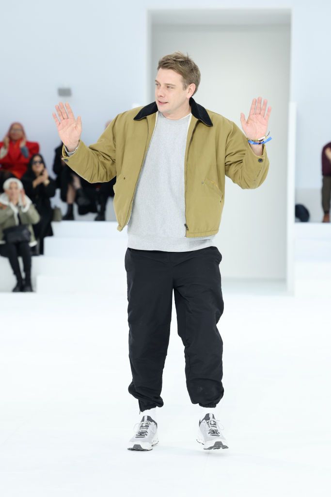 PARIS, FRANCE - JANUARY 21: (EDITORIAL USE ONLY - For Non-Editorial use please seek approval from Fashion House) Loewe Creative Director Jonathan Anderson walks the runway at the Loewe Menswear Fall-Winter 2023-2024 show as part of Paris Fashion Week  on January 21, 2023 in Paris, France. (Photo by Pascal Le Segretain/Getty Images)