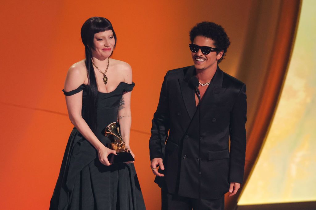 Lady Gaga, Bruno Mars at the 67th GRAMMY Awards held at the Crypto.com Arena on February 2, 2025 in Los Angeles, California. (Photo by Christopher Polk/Billboard via Getty Images)