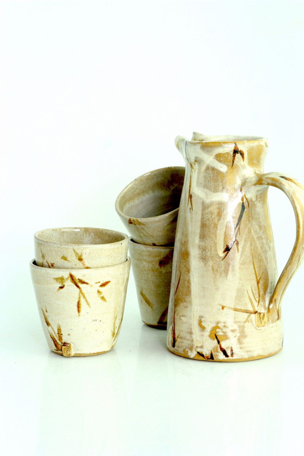 Handmade Klay Kathaa cups and jug