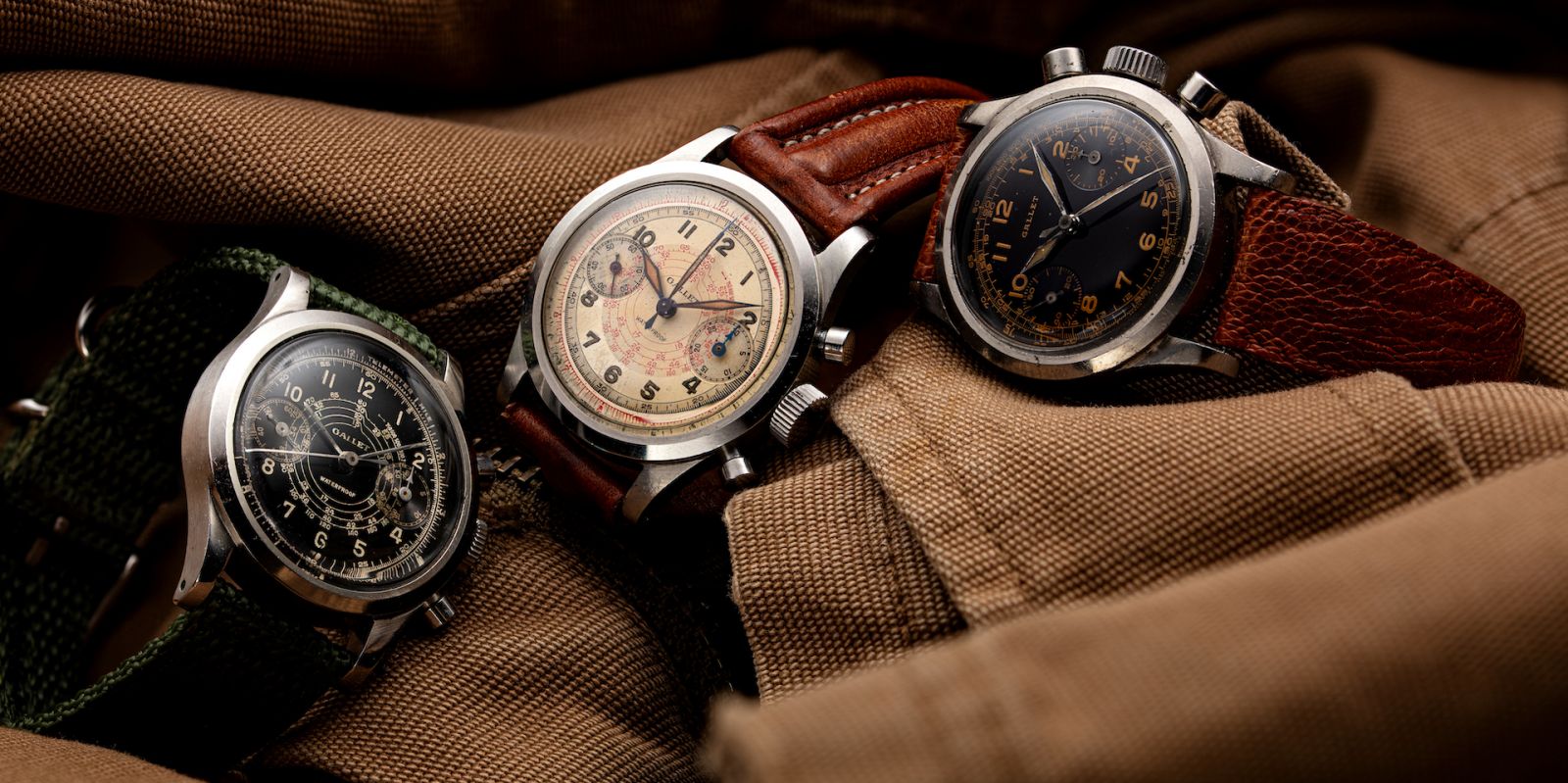 The Gallet MultiChron Clamshell, one of the first waterproof chronographs, from 1938