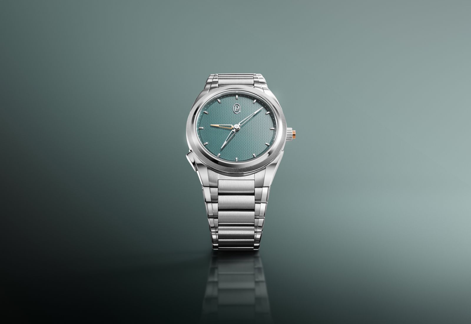 Parmigiani Fleurier Tonda PF GMT Rattrapante in stainless steel with  Verzasca green dial