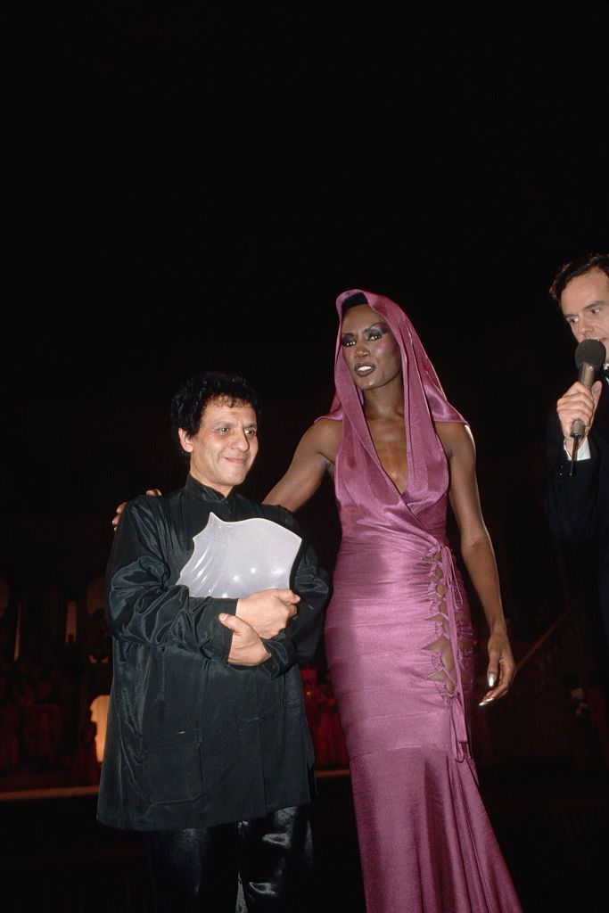Azzedine Alaia and Grace Jones at the Fashion Oscars (Photo by Peter Turnley/Corbis/VCG via Getty Images)