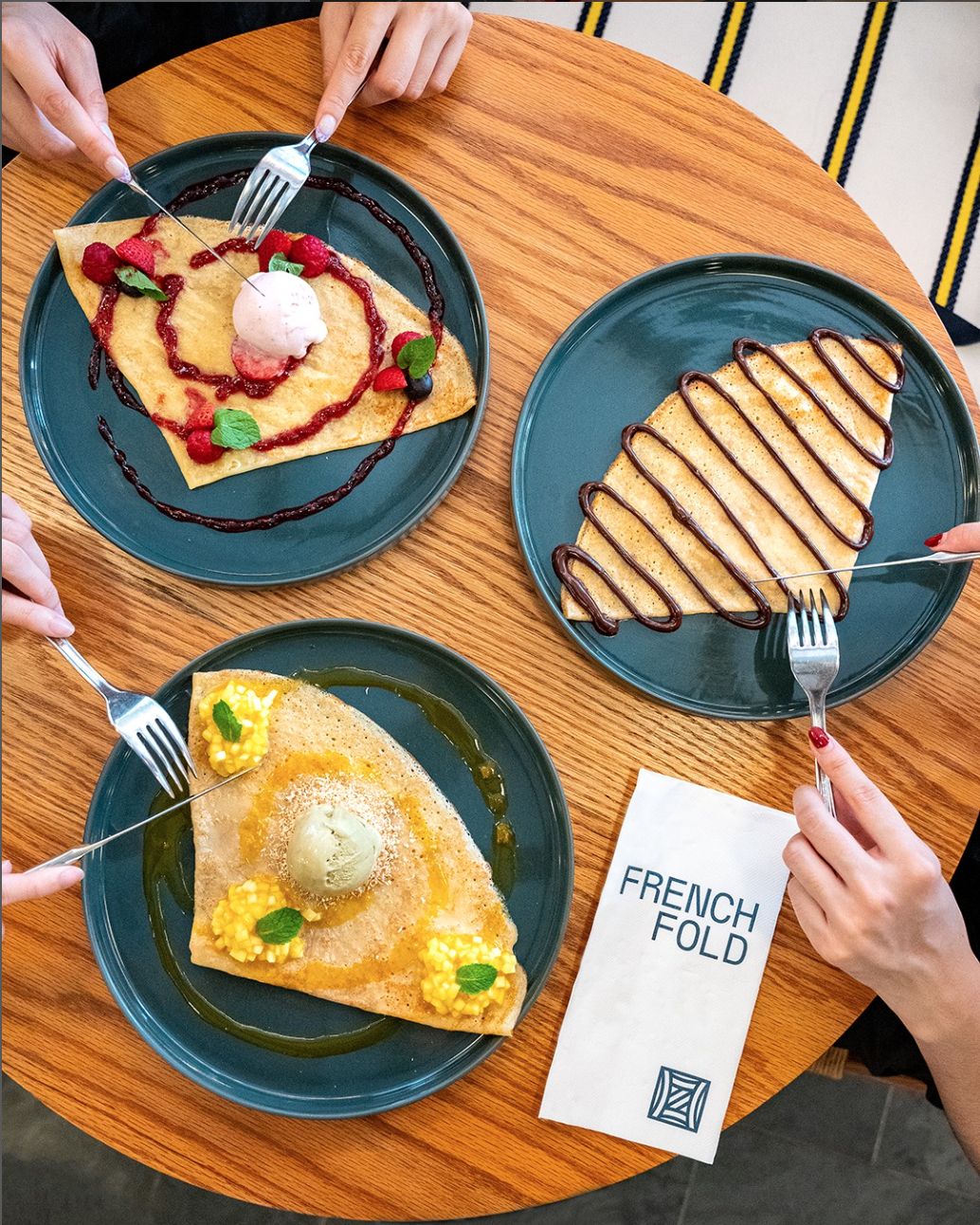 Crepe options (Photo: Instagram/ @thefrenchfold)