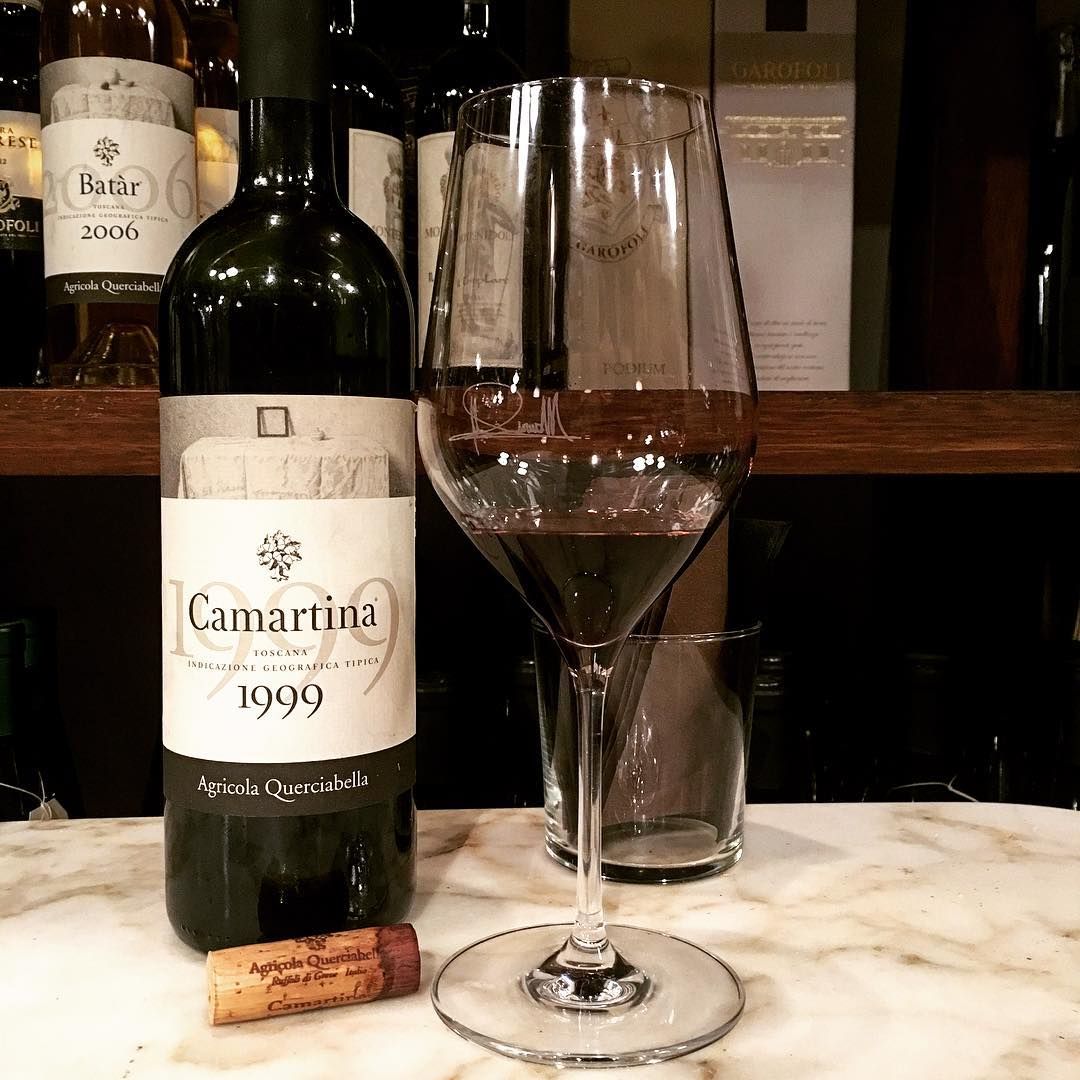 The 1999 Querciabella Camartina is a cabernet sauvignon blend with sangiovese (Photo: Instagram/@wineration)