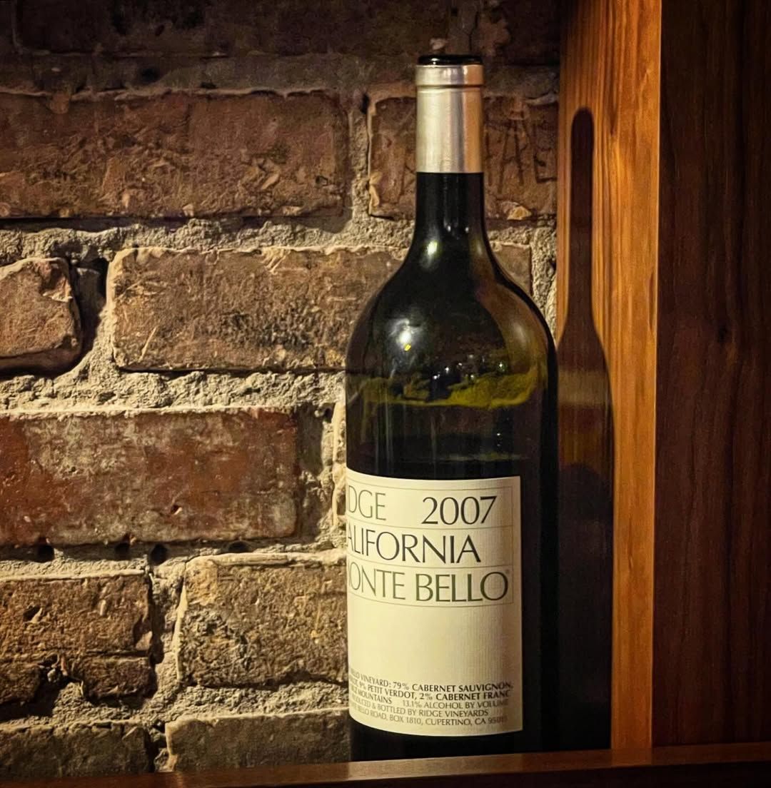 Ridge Estate Monte Bello 2007 from the Santa Cruz Mountains in Santa Clara County, California