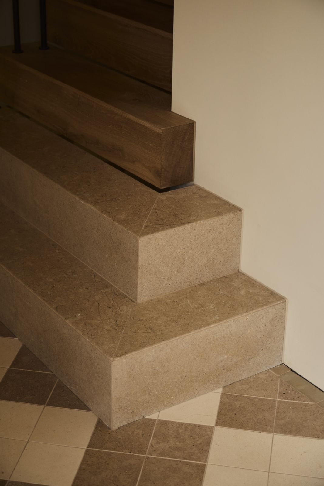 The monolithic stone steps adds a distinct character to the home