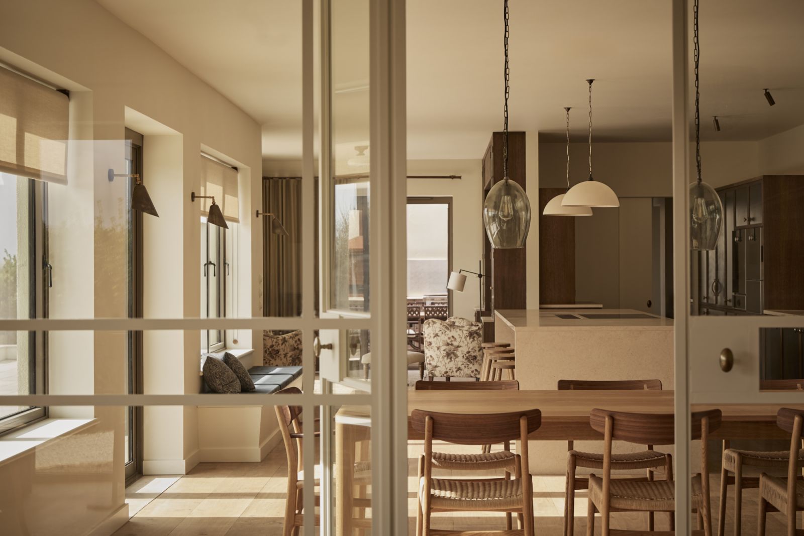 Maximising views and light while providing separations in the open-plan living areas