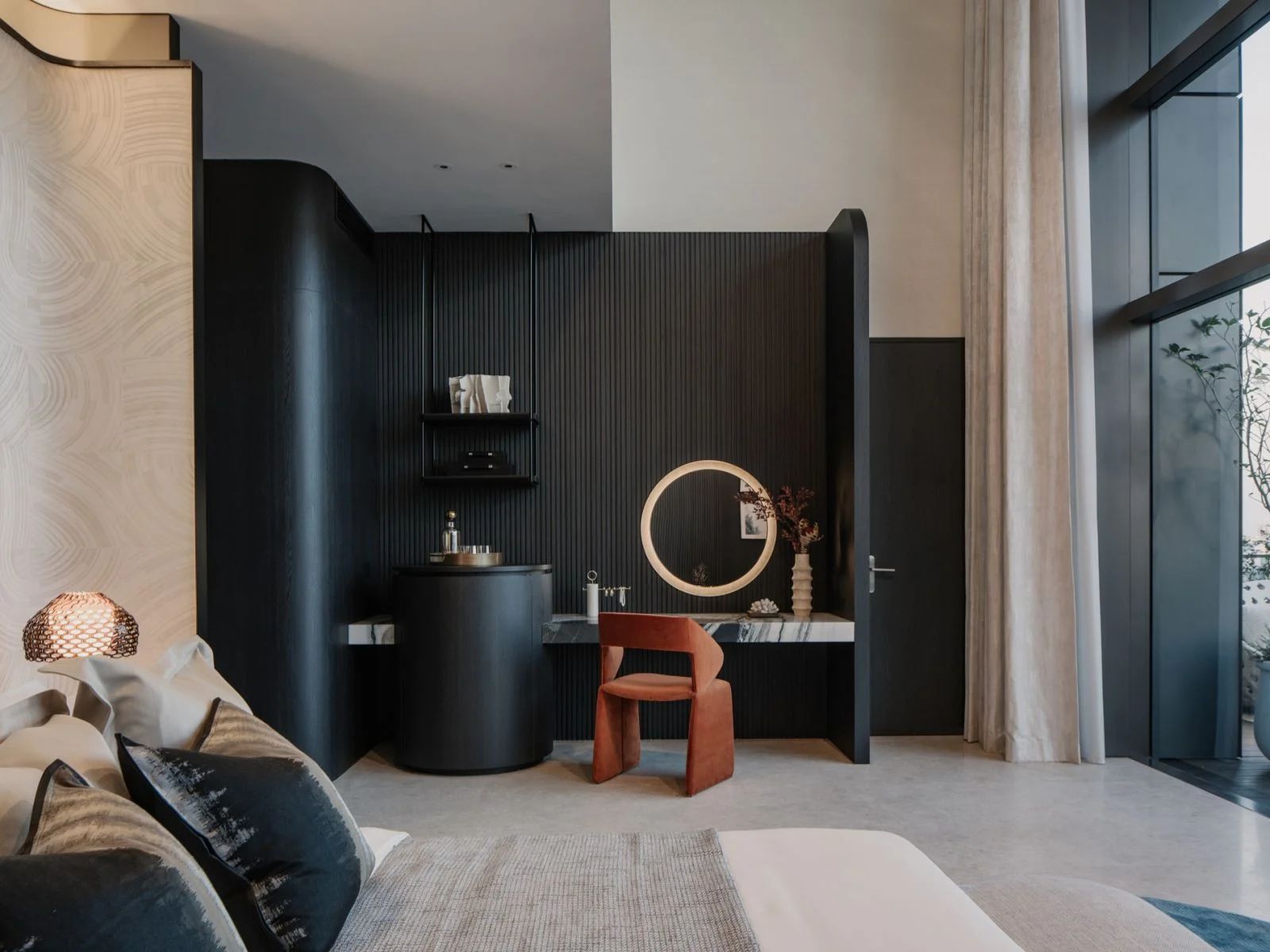 A handsome study inside the master bedroom