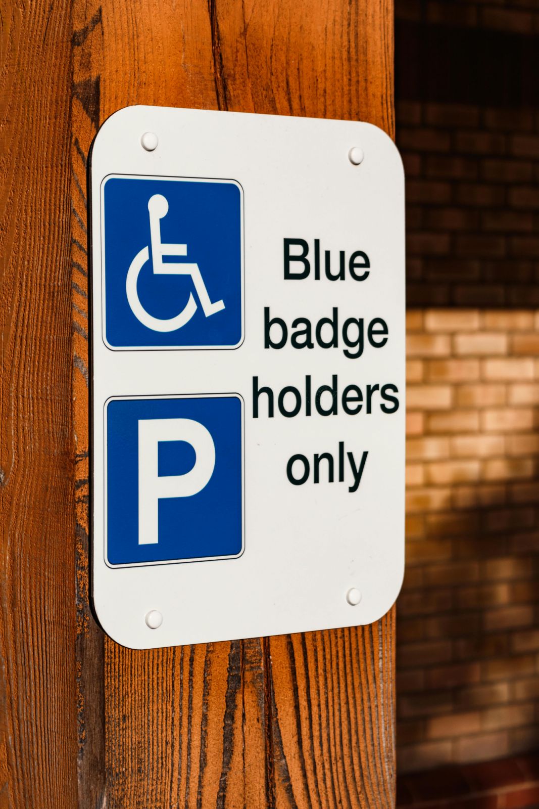 Blue badge sign