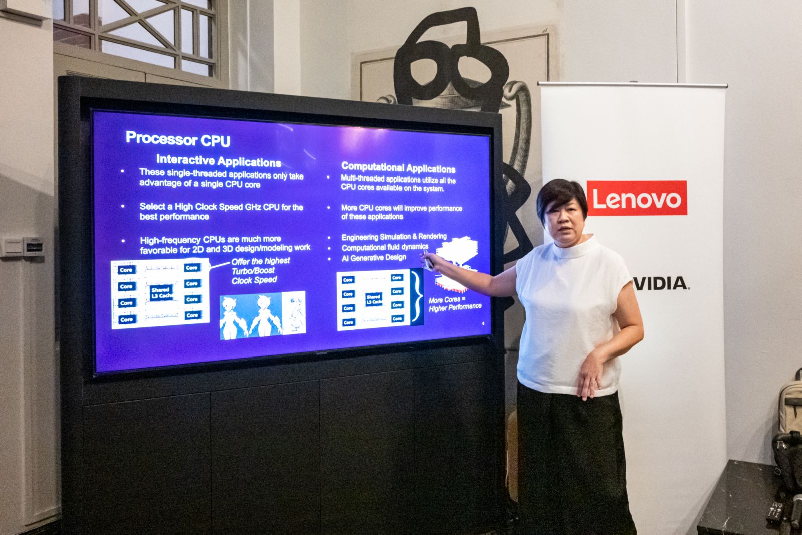 A presentation by Jalial Ng, workstation business manager at Lenovo