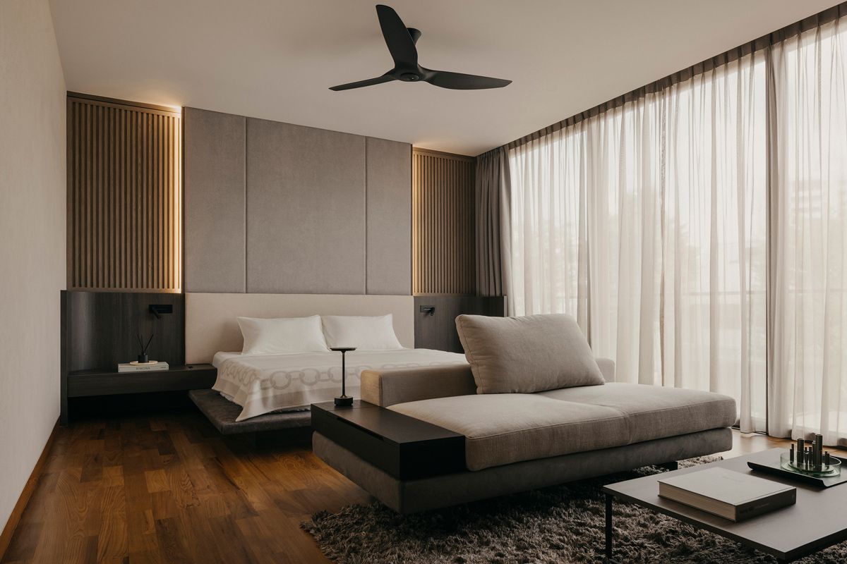 The master bedroom exudes a restful ambience