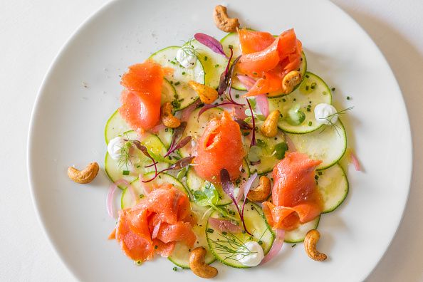 Salad salmon asap BCN (Nick de la Torre) (Photo by Nick de la Torre/Houston Chronicle via Getty Images)