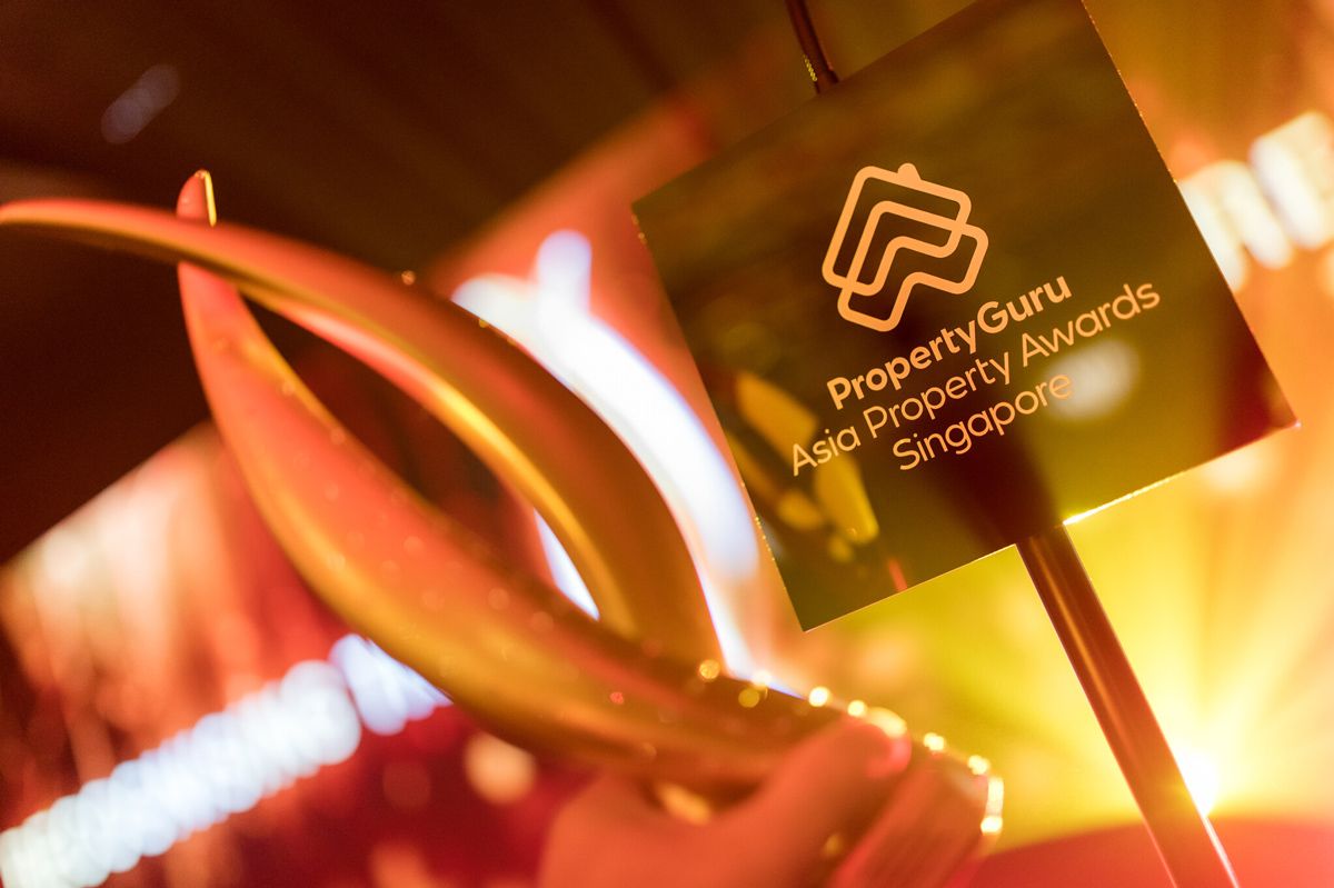The golden trophy of PropertyGuru Asia Property Awards 2024
