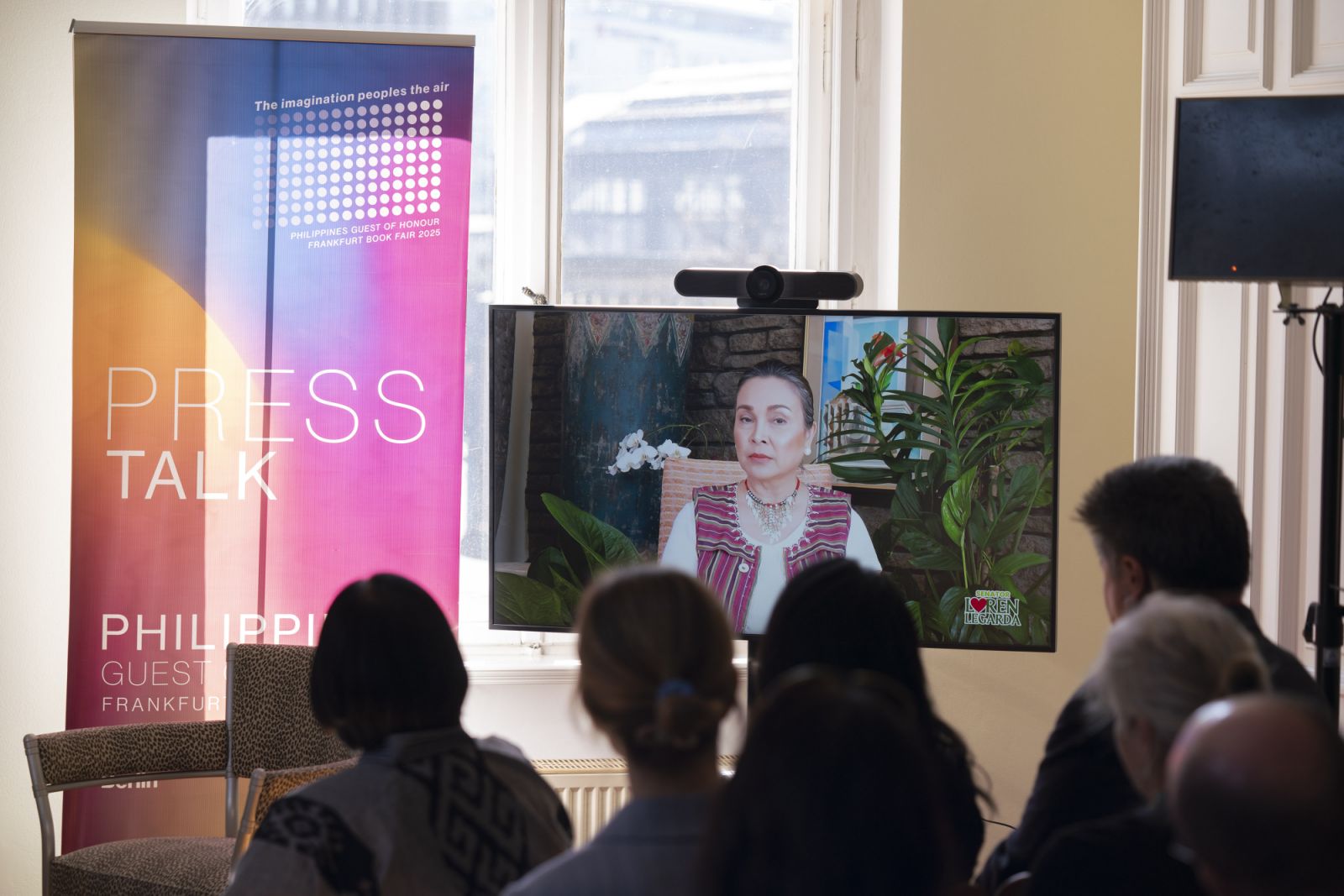 Project visionary Senator Loren Legarda delivers a special message at the press talk in March 20 at Berlin
