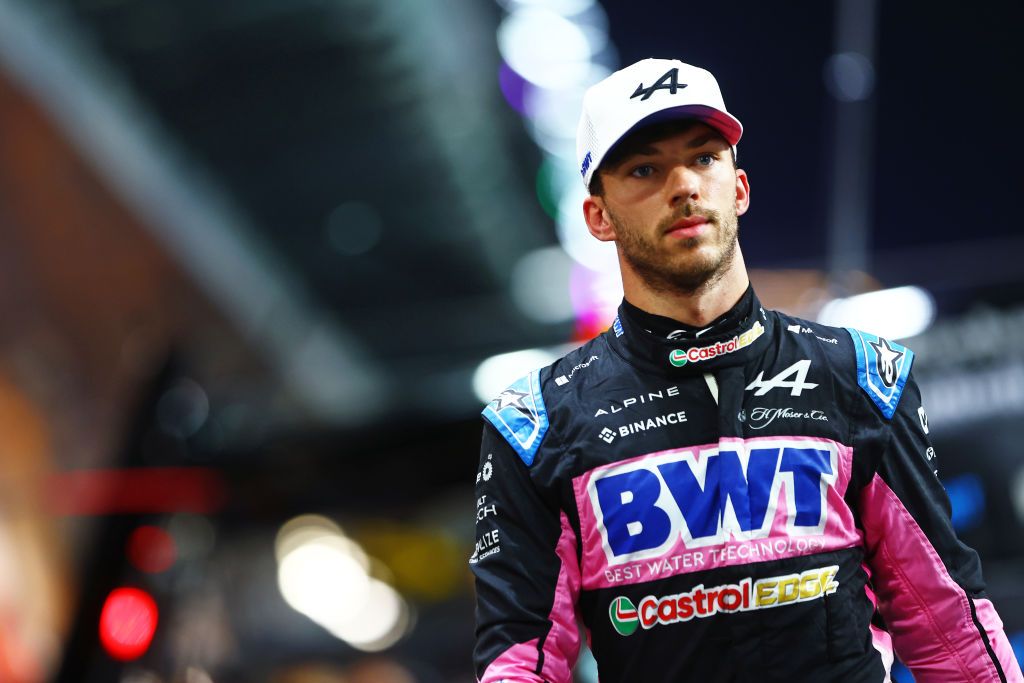 JEDDAH, SAUDI ARABIA - MARCH 08: 18th placed qualifier Pierre Gasly of France and Alpine F1 walks in the Pitlane during qualifying ahead of the F1 Grand Prix of Saudi Arabia at Jeddah Corniche Circuit on March 08, 2024 in Jeddah, Saudi Arabia. (Photo by Mark Thompson/Getty Images)