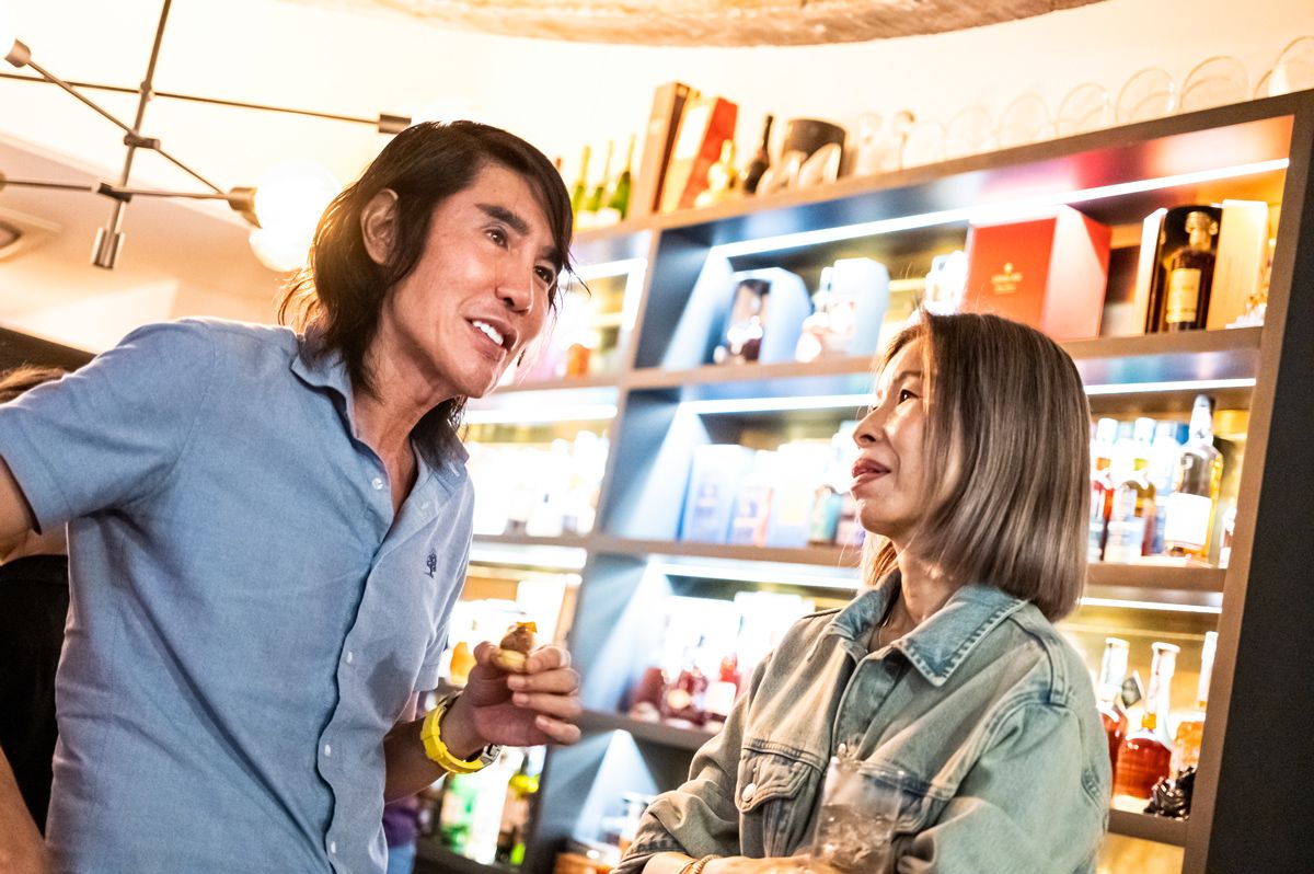 Peter Tay and Stephanie Tay at the Tatler Bar