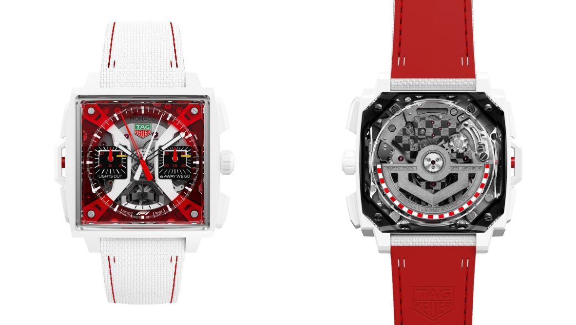 The front and back of Tag Heuer Monaco Split-Seconds Chronograph | F1