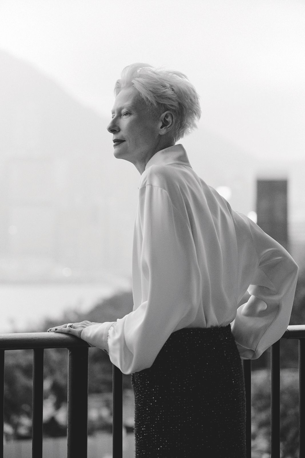 Tilda Swinton ที่พิพิธภัณฑ์ทัศนวัฒนธรรม M+ ในฮ่องกง