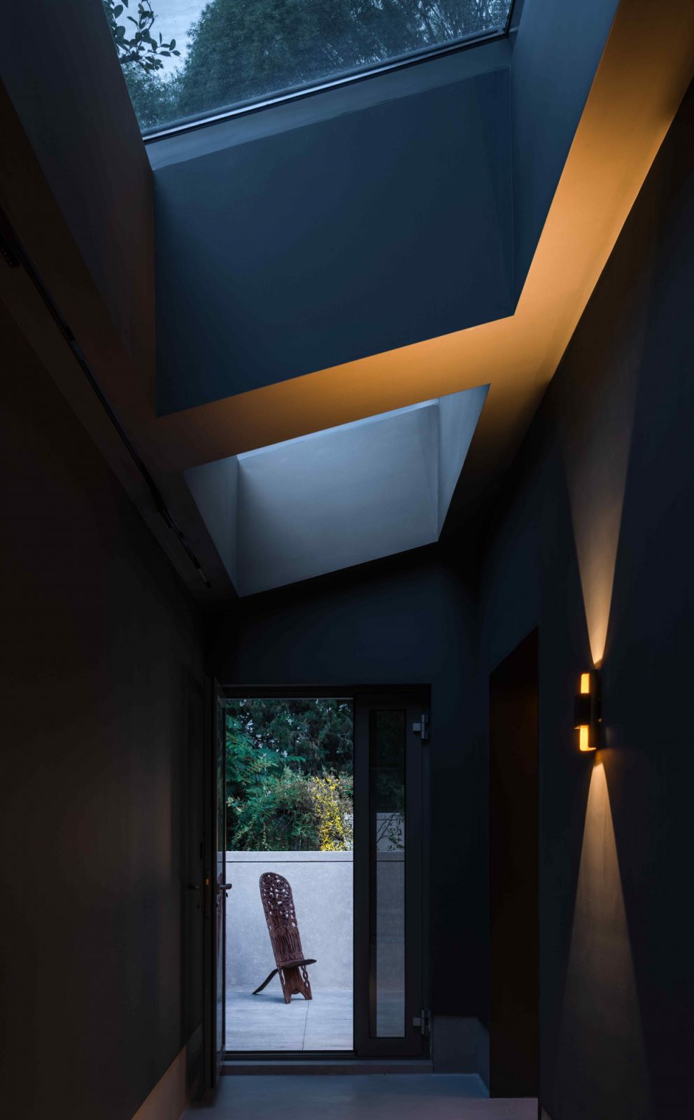 This corridor skylight brings in breeze and natural illumination
