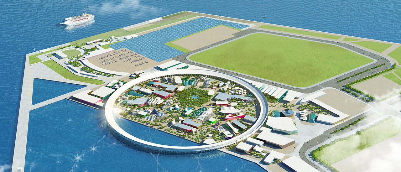 Yumeshima Island in Osaka Bay (Photo: Bureau International des Expositions)