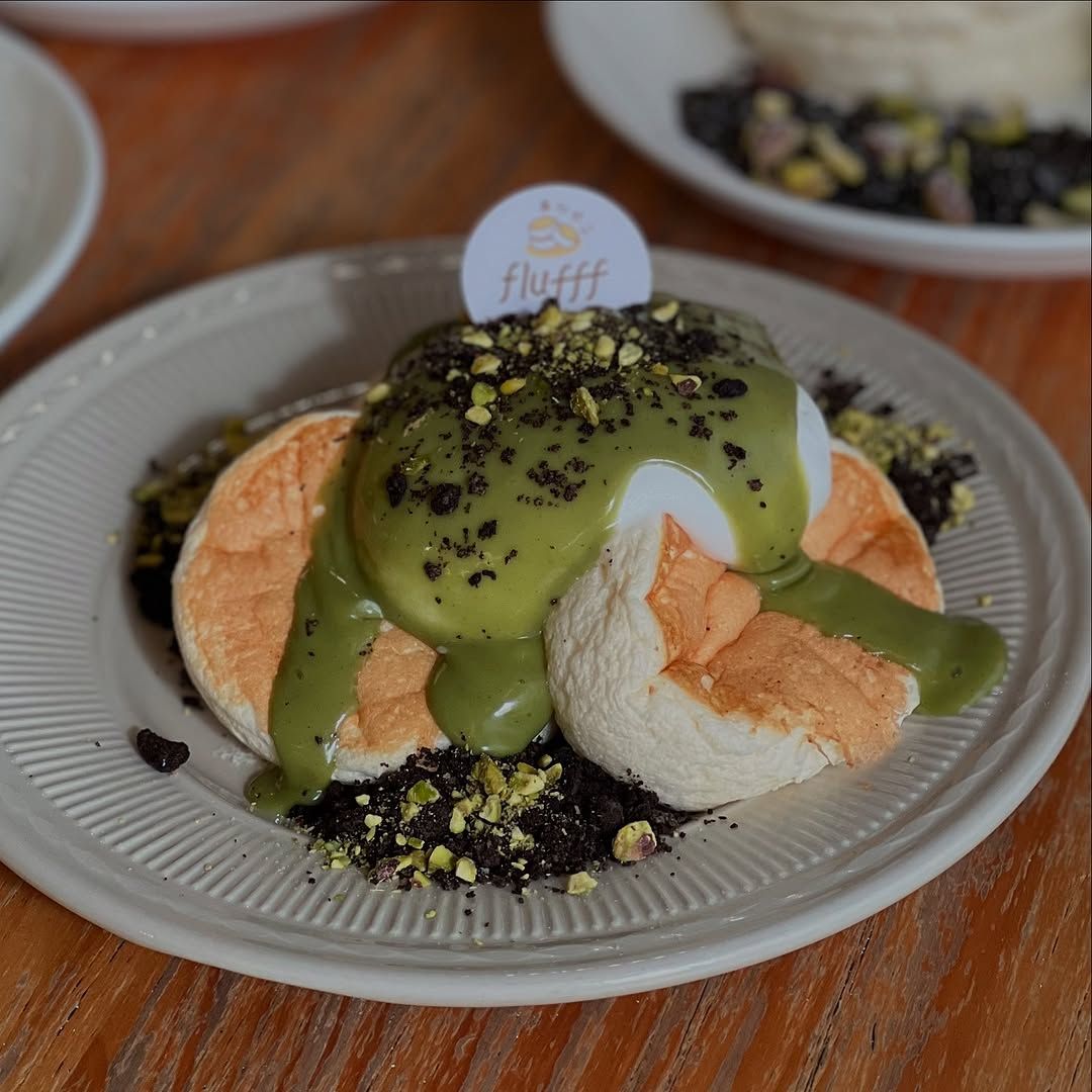 Niko Neko Matcha Souffle (Photo: Instagram / @flufffcafe)