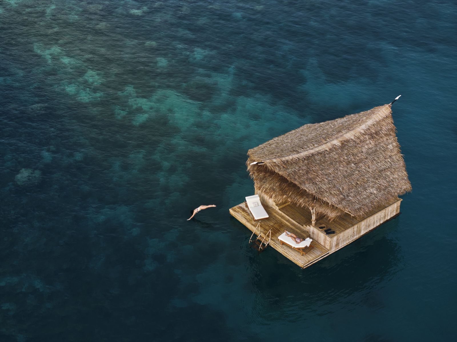 Tuka water lounge (Photo: Courtesy of El Nido Resorts)