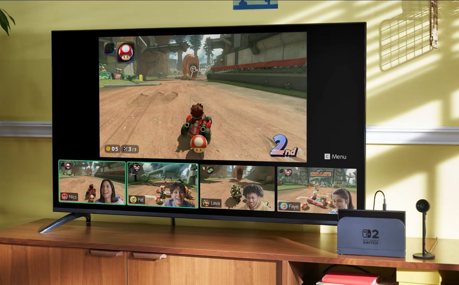 It's more fun to play with others with GameChat. [Photo: Nintendo]