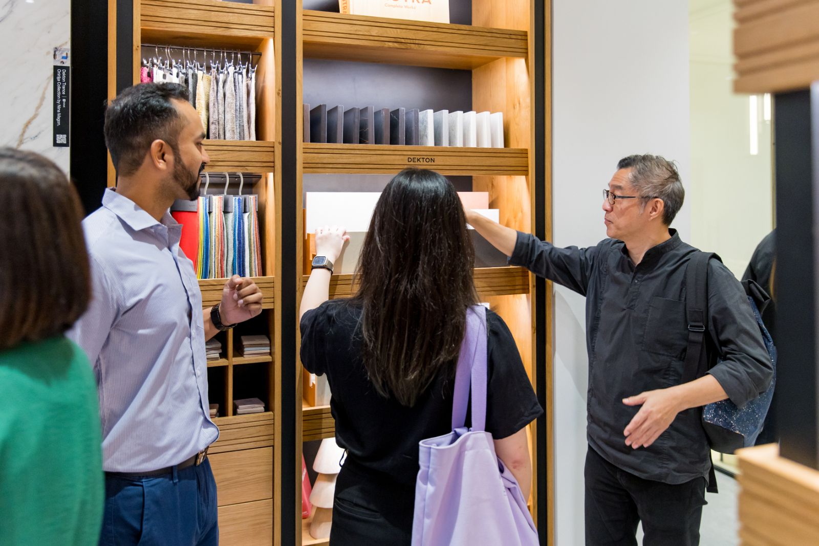 Guests exploring the Cosentino showroom