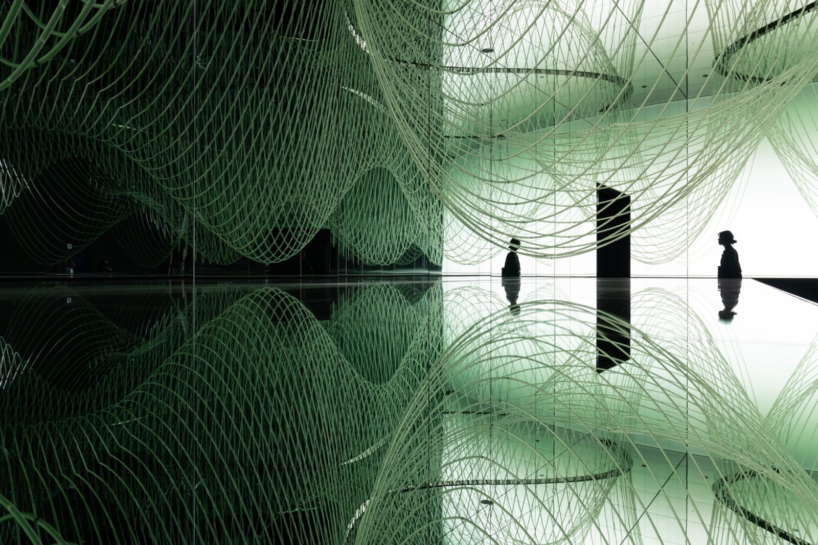 OSAKA, JAPAN - APRIL 09: A woman walks through the Japan Pavilion during the media day held ahead of the Expo 2025 Osaka, Kansai, Japan on April 09, 2025 in Osaka, Japan. The World Expo 2025 in Osaka, Japan, is a significant global event themed "Designing Future Society for Our Lives," focusing on technological innovation and sustainable development. Against the backdrop of Trump's trade tariffs, the Expo serves as a platform for Japan to showcase its commitment to multilateral cooperation and technological
