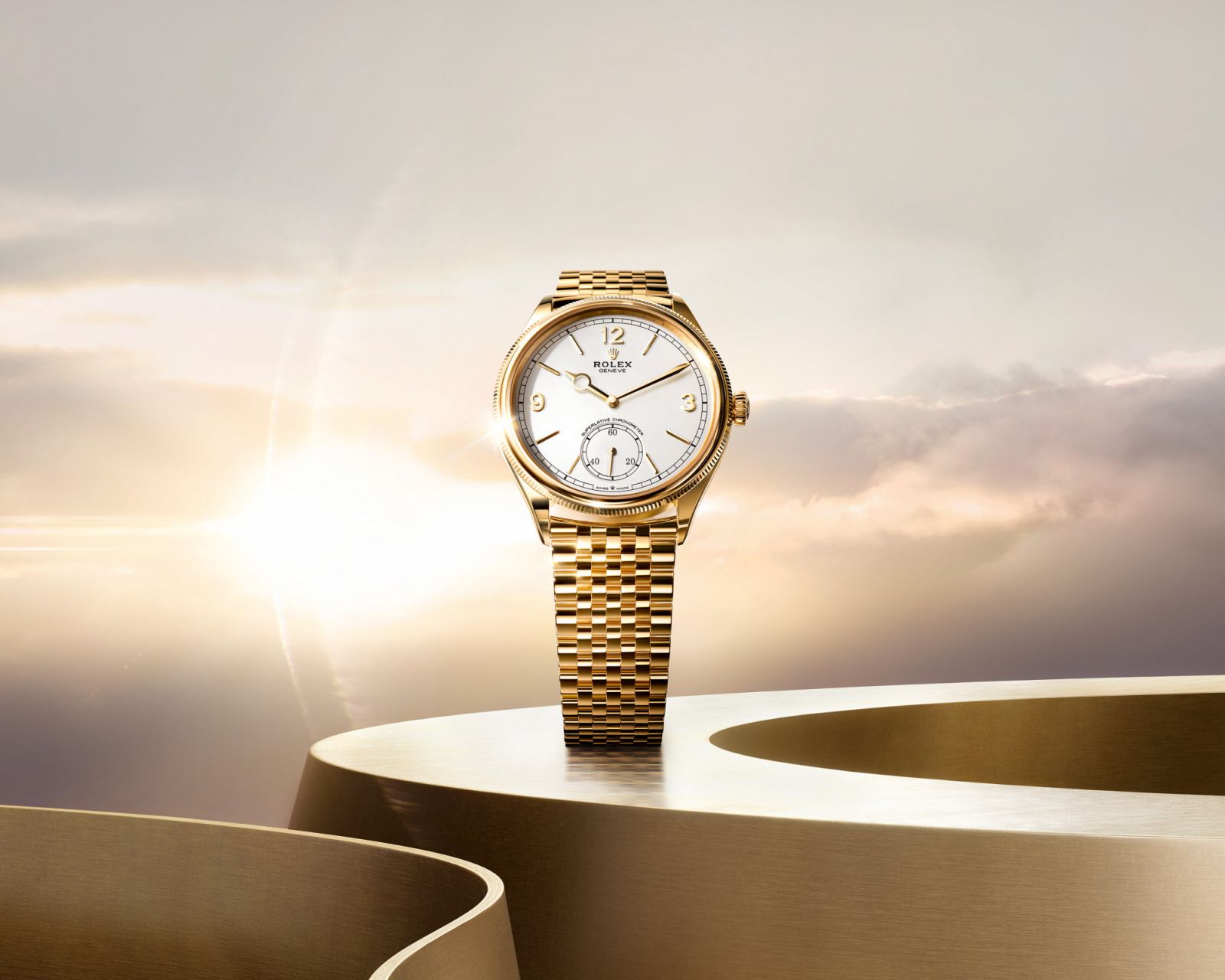 Rolex 1908 in yellow gold seen on Watches and Wonders 2025