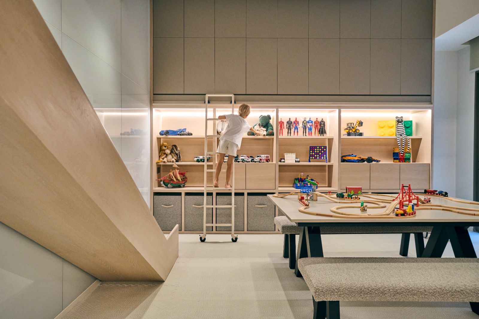 The playroom, a fun and inspiring space that would mature with the children