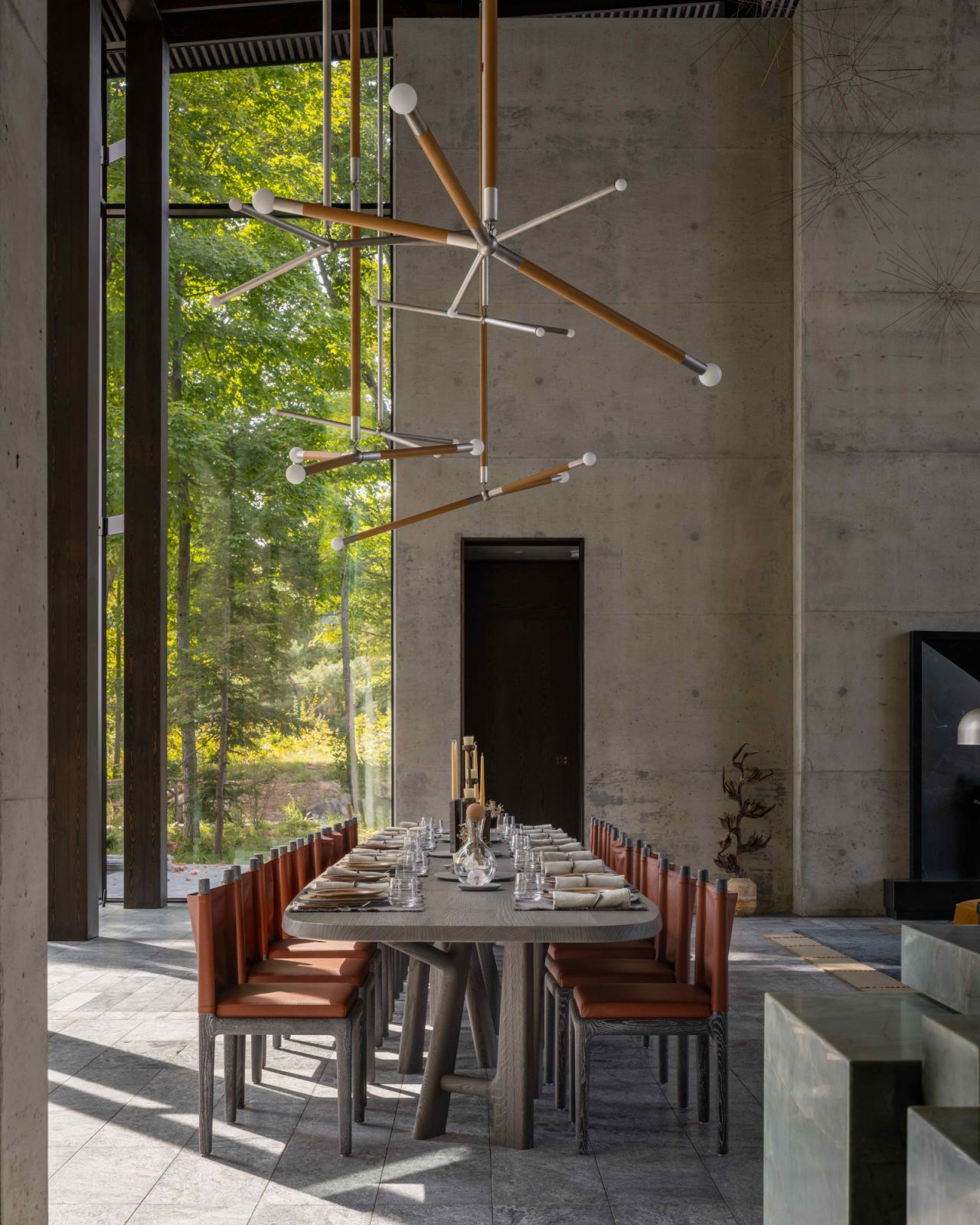 The dining area is part of the majestic living area in the heart of the property