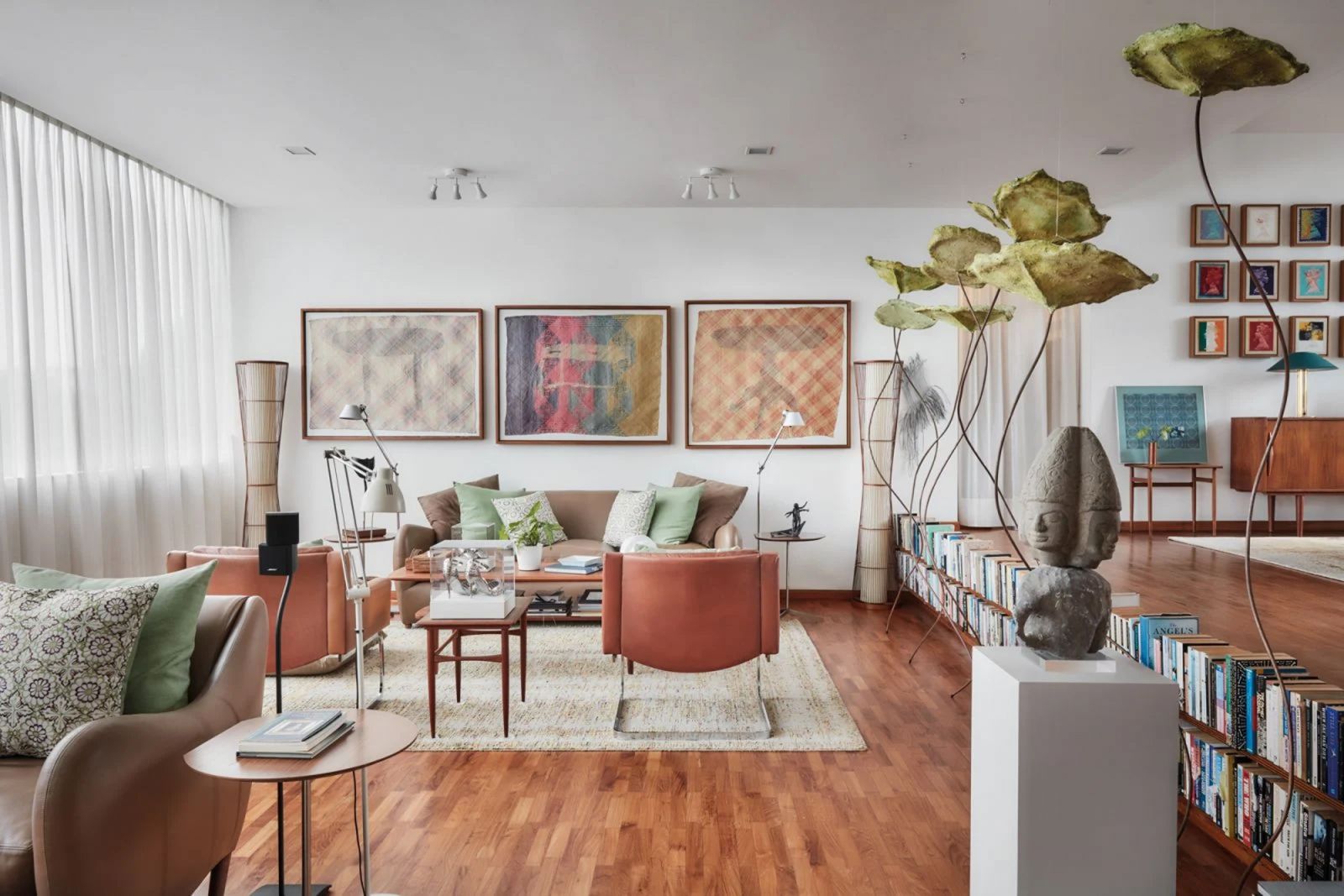The sunken living room