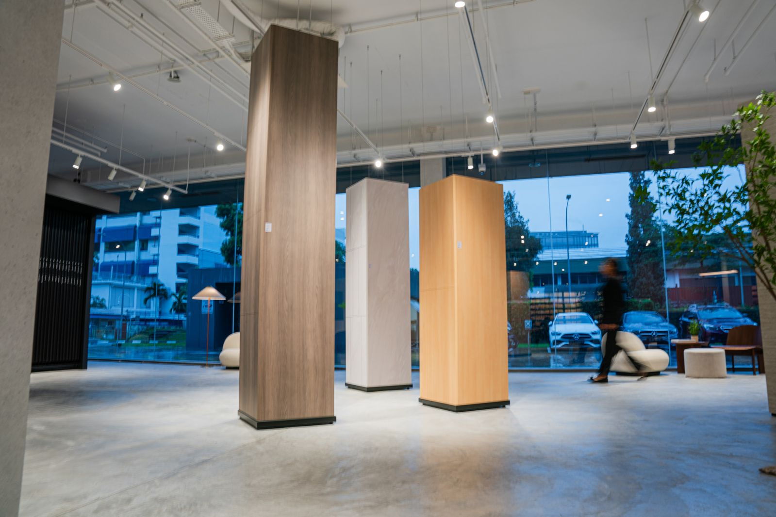 Various pillar heights showcase the adaptability of Lamitak laminates to different residences, be it large landed homes or small apartments